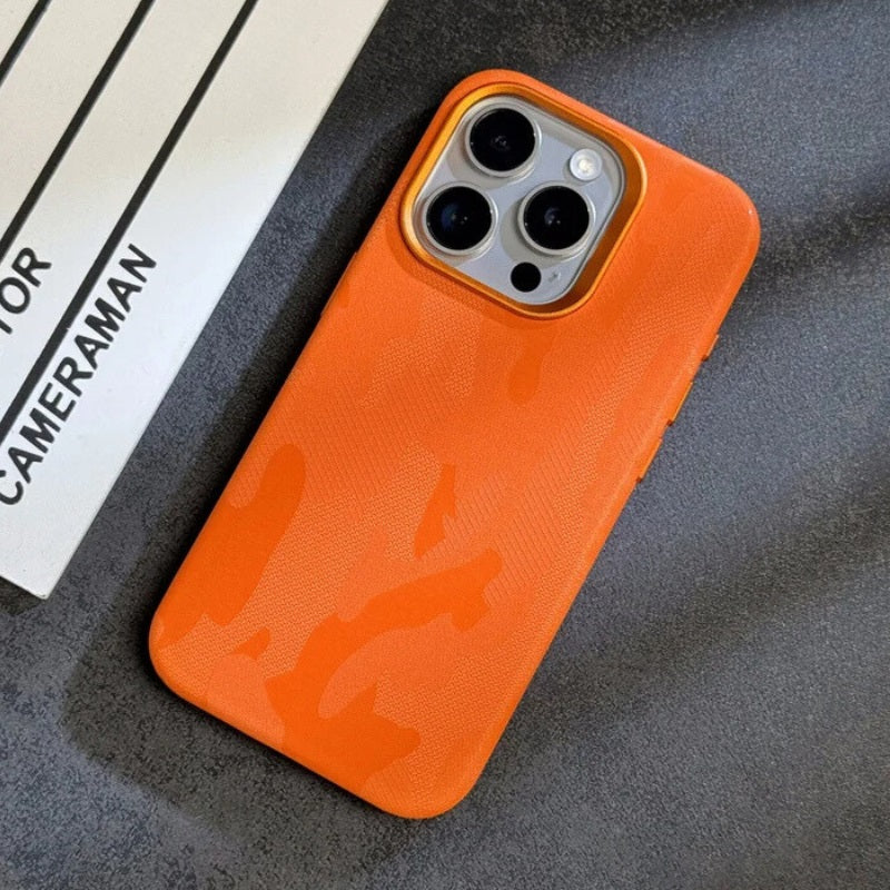 Capa para iPhone Camuflada Laranja