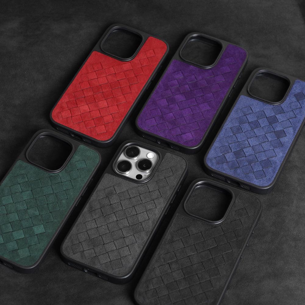 Capa para iPhone Alcantara Italiano Trança