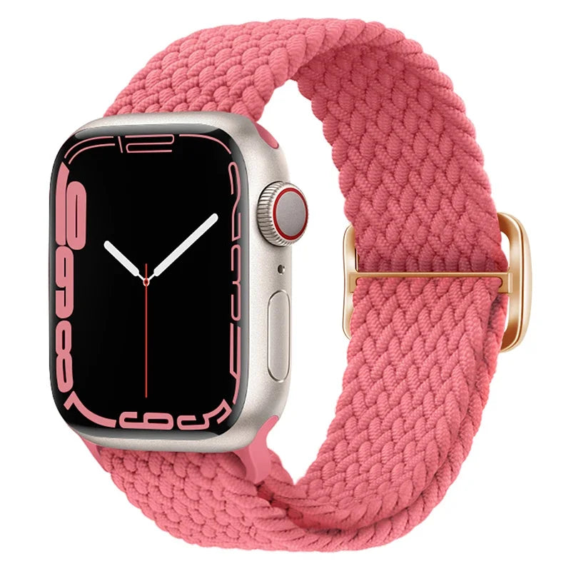 Pulseira para Apple Watch Trança Elástica Pink