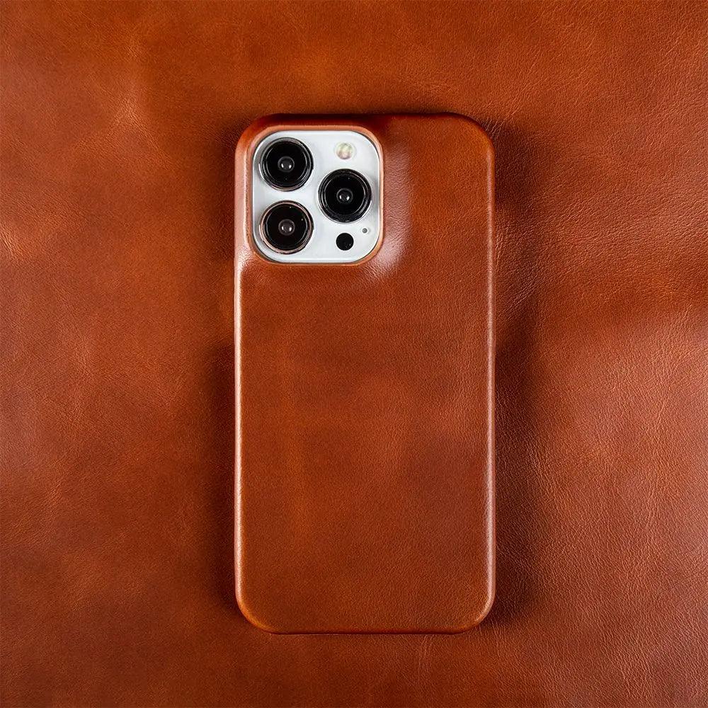 Capa para iPhone Couro Marrom Claro