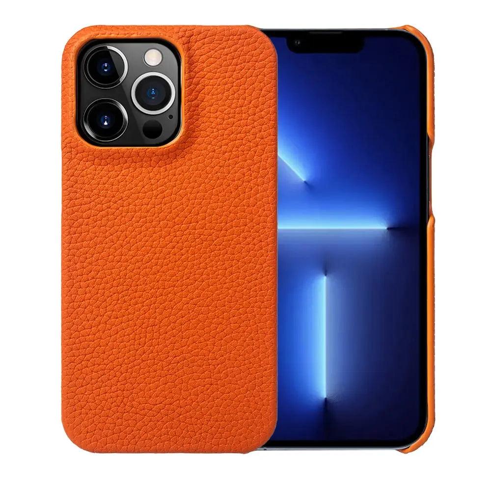 Capa para iPhone Couro Laranja