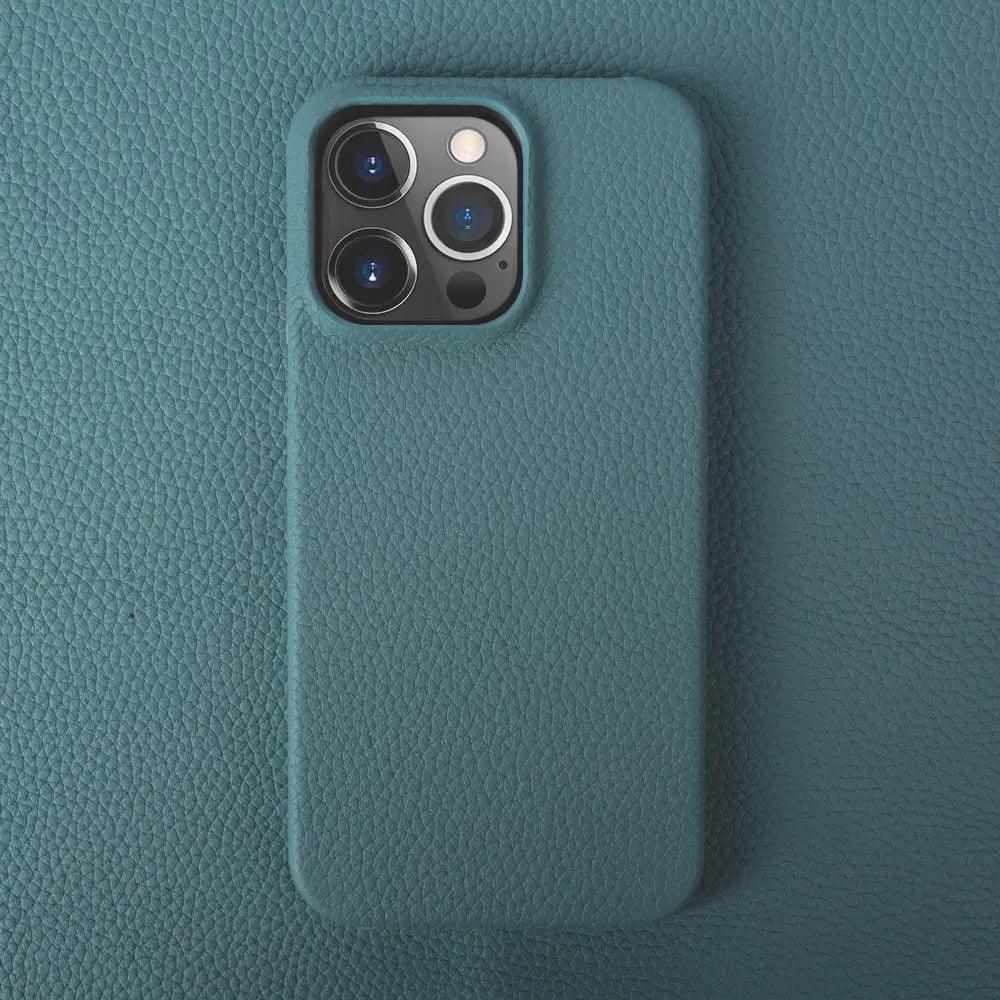 Capa para iPhone Couro Azul Claro
