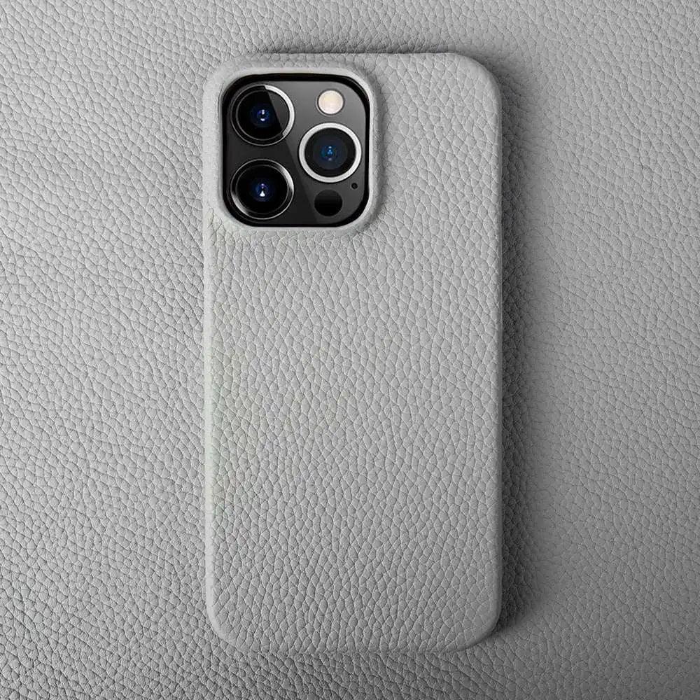 Capa para iPhone Couro Cinza