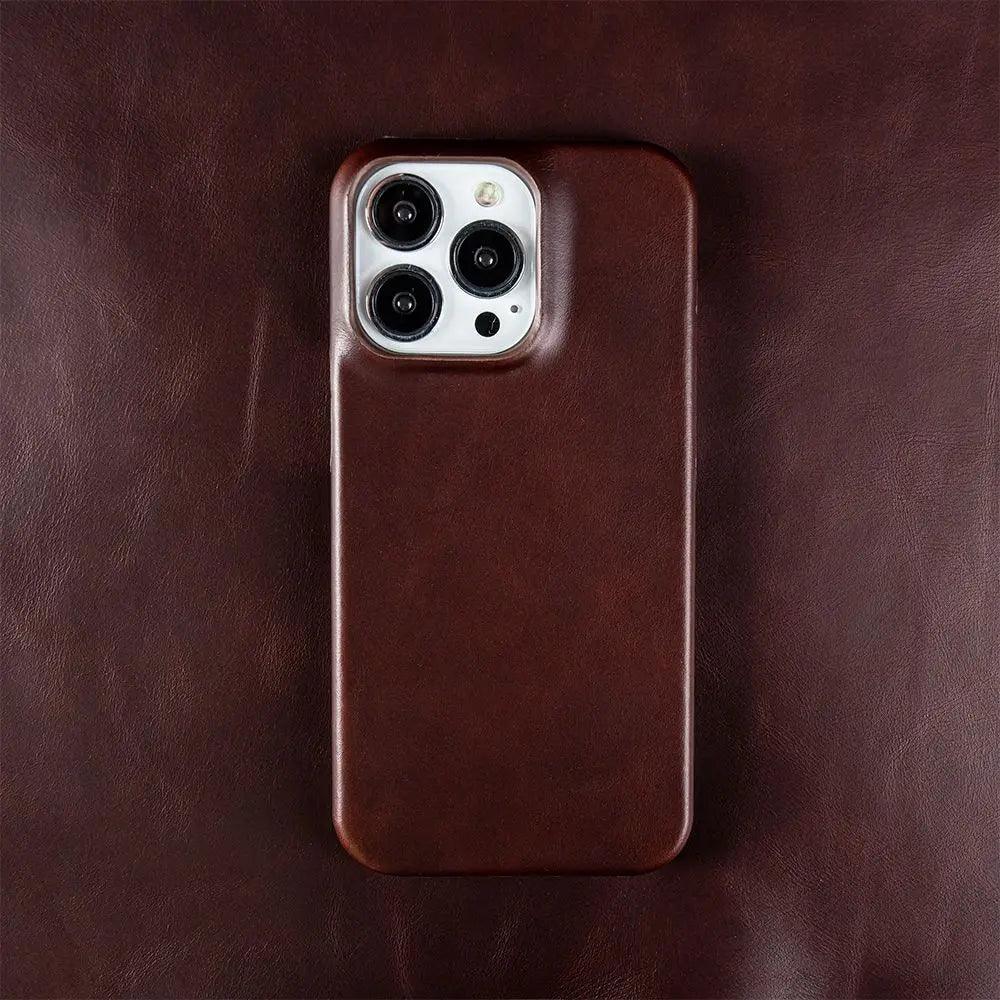 Capa para iPhone Couro Marrom Escuro