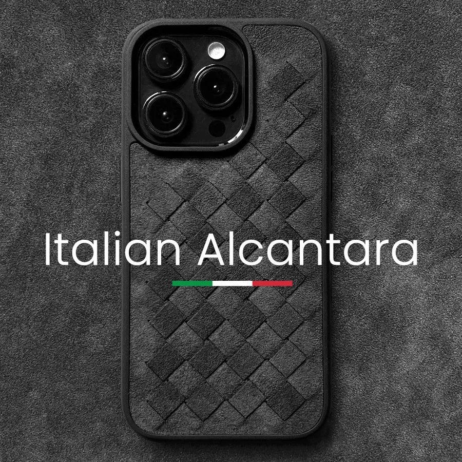 Capa para iPhone Alcantara Italiano Trança