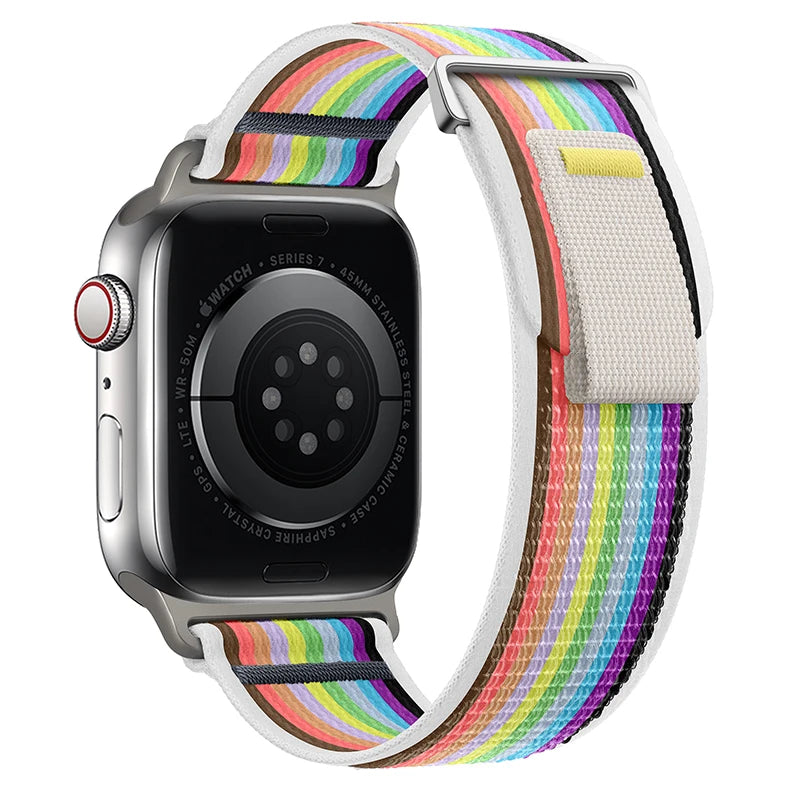 Pulseira para Apple Watch Branco Arco-íris