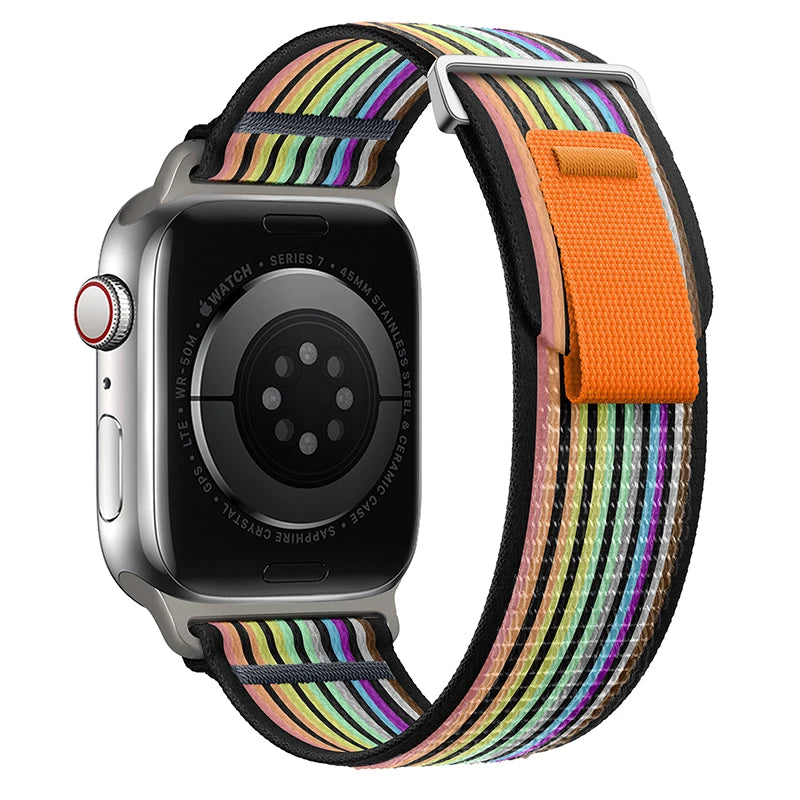 Pulseira para Apple Watch Preto Arco-íris