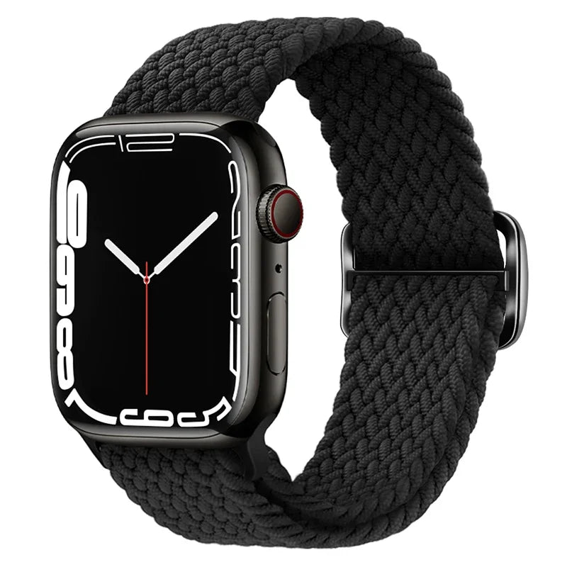 Pulseira para Apple Watch Trança Elástica Preto
