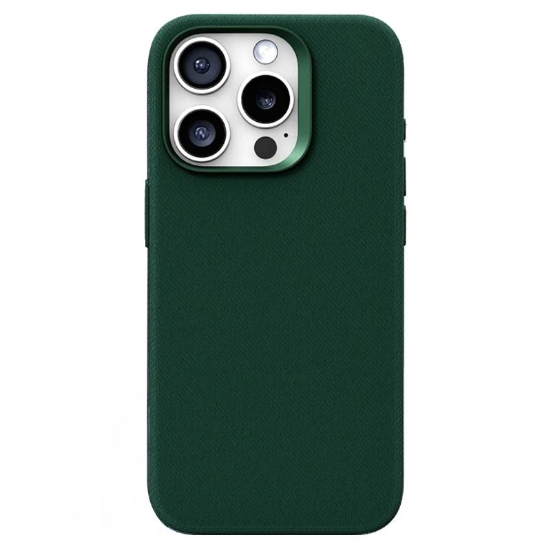 Capa para iPhone Flanela de Couro Verde