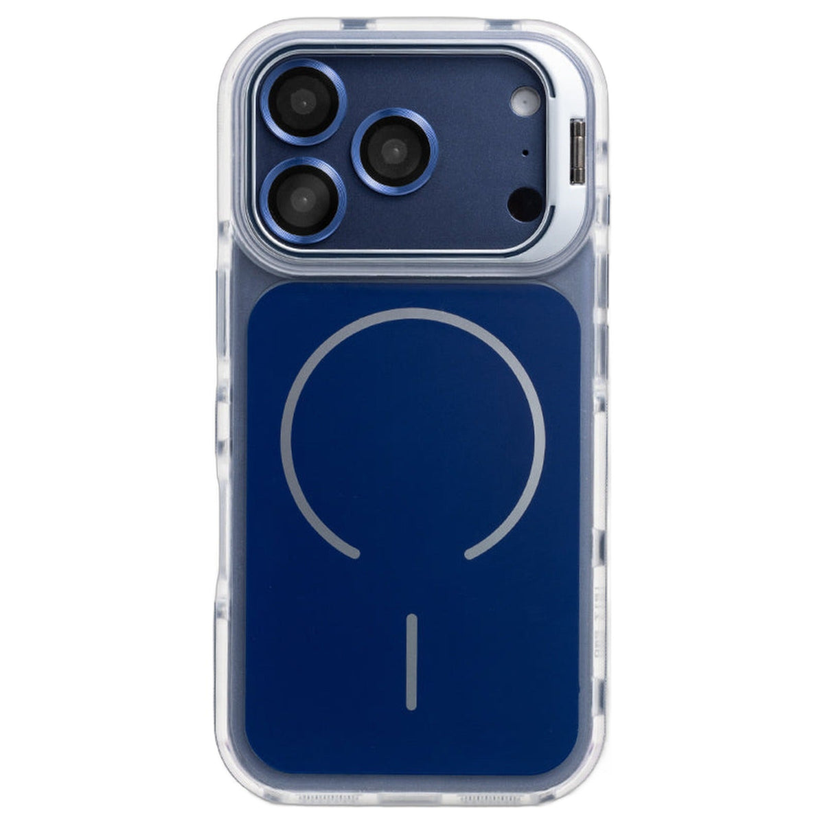 Capa para iPhone Protect Stand azul, vista da traseira