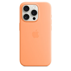 Capa para iPhone de Silicone Laranja Sorbet Série 15