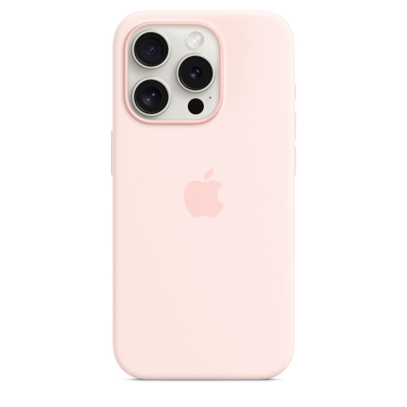 Capa para iPhone de Silicone Ligth Pink Série 15