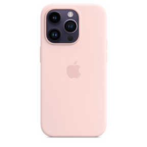 Capa para iPhone de Silicone Chalk Pink Série 14