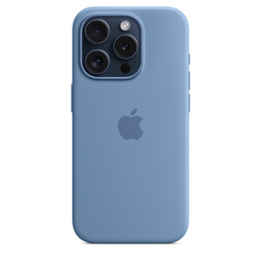 Capa para iPhone de Silicone Azul Winter Série 15