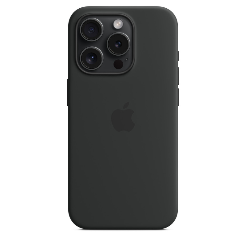 Capa para iPhone de Silicone Preto Série 15