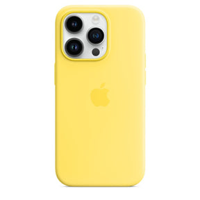 Capa para iPhone de Silicone Canary Yellow Série 14