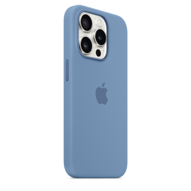 Capa para iPhone de Silicone Azul Winter Série 15