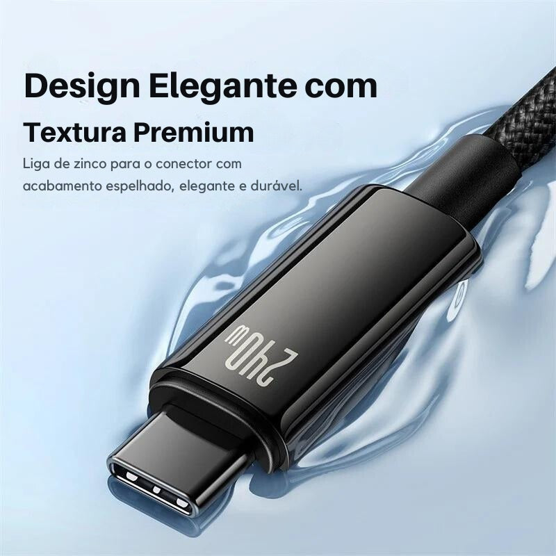 Cabo de Carregamento Rápido 240W USB Type C Baseus