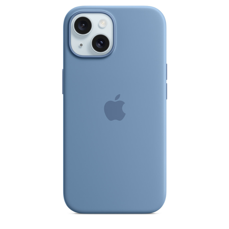 Capa para iPhone de Silicone Azul Winter Série 15