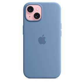 Capa para iPhone de Silicone Azul Winter Série 15