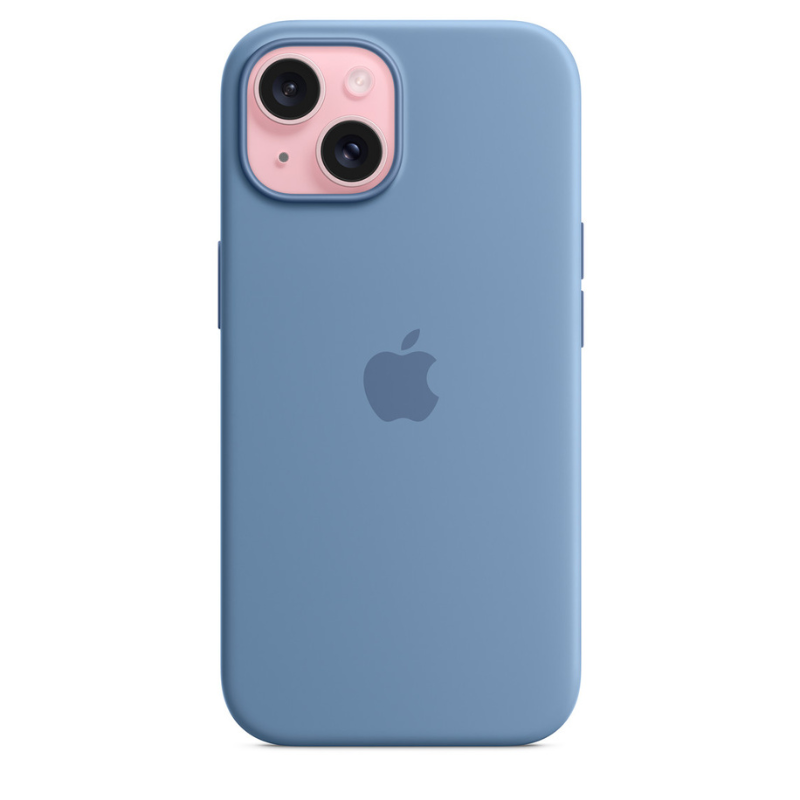 Capa para iPhone de Silicone Azul Winter Série 15