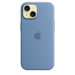 Capa para iPhone de Silicone Azul Winter Série 15