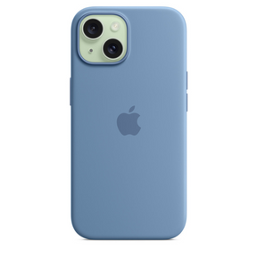 Capa para iPhone de Silicone Azul Winter Série 15