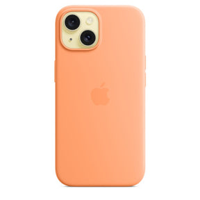 Capa para iPhone de Silicone Laranja Sorbet Série 15