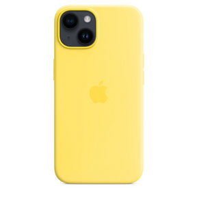 Capa para iPhone de Silicone Canary Yellow Série 14