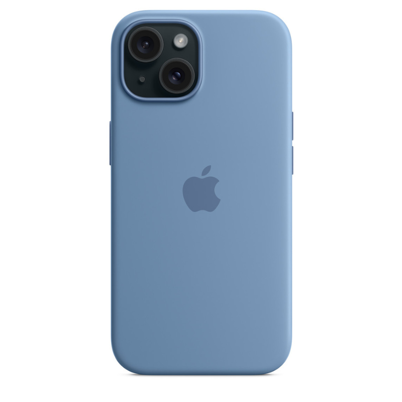 Capa para iPhone de Silicone Azul Winter Série 15