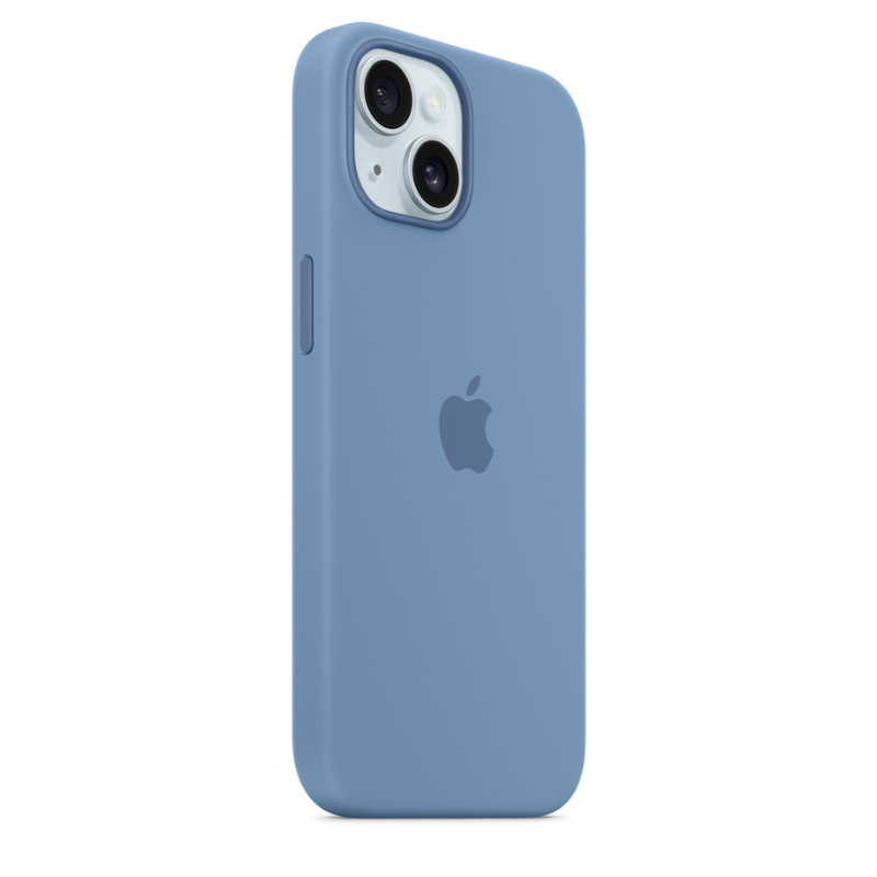 Capa para iPhone de Silicone Azul Winter Série 15