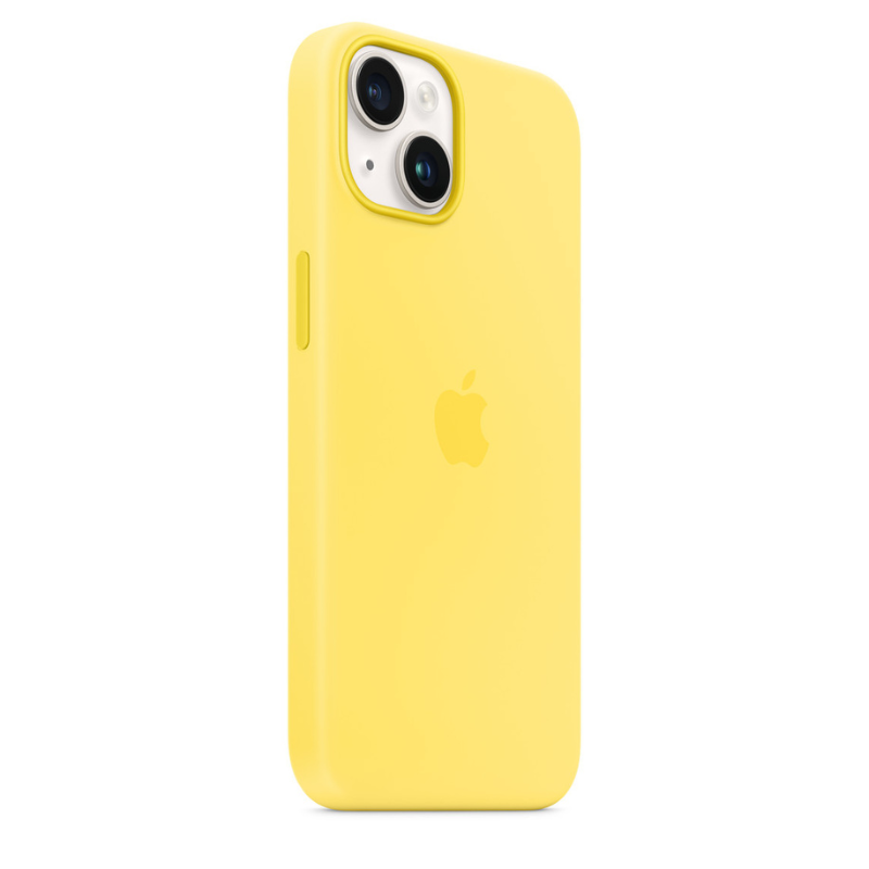 Capa para iPhone de Silicone Canary Yellow Série 14