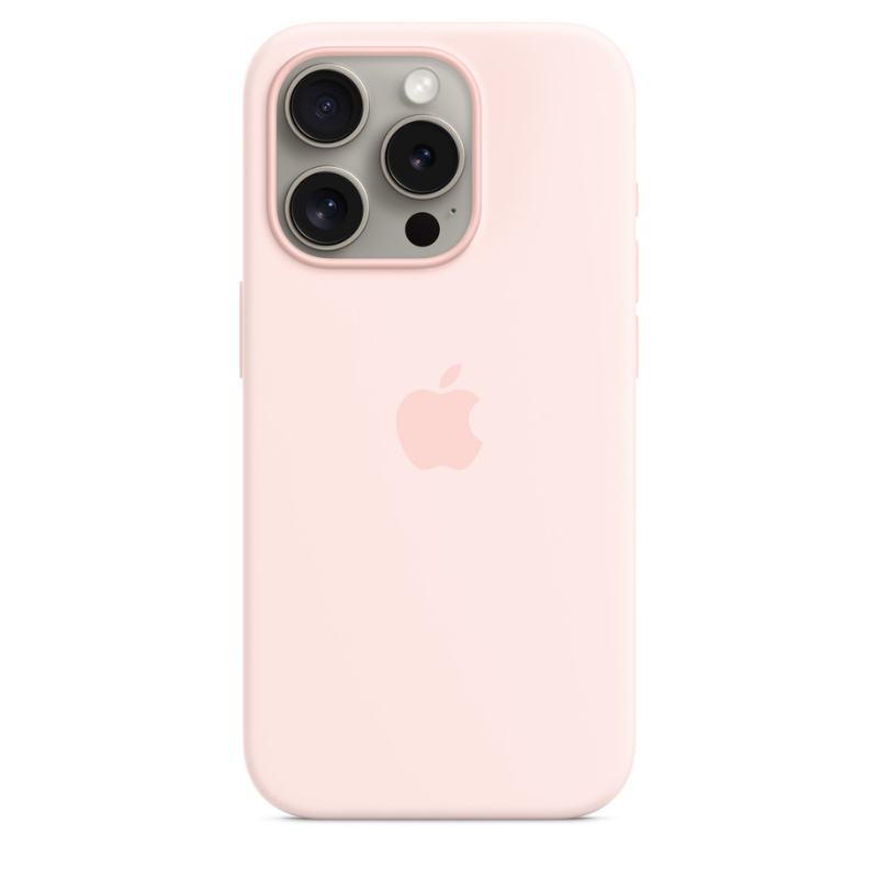 Capa para iPhone de Silicone Ligth Pink Série 15