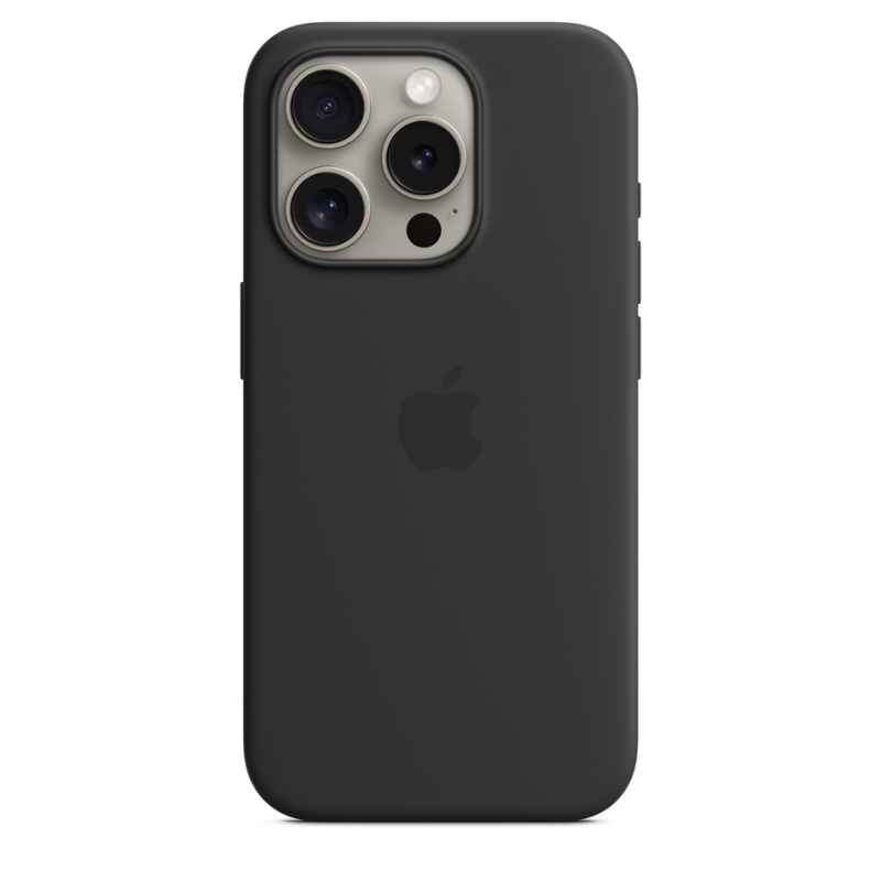 Capa para iPhone de Silicone Preto Série 15