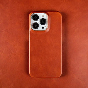 Capa para iPhone Couro Laranja Vermelha