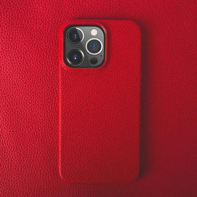 Capa para iPhone Couro Vermelho