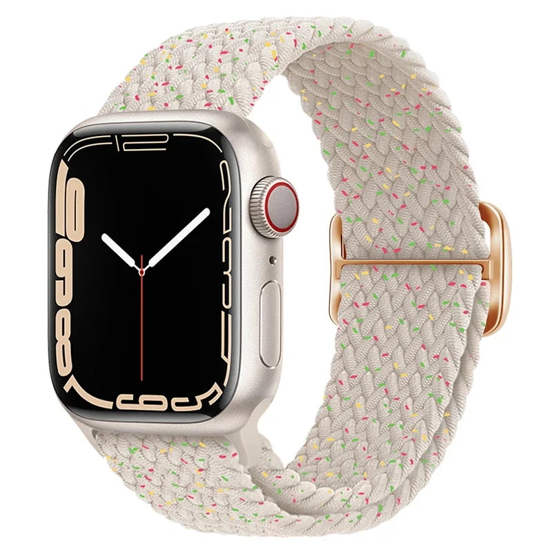 Pulseira para Apple Watch Trança Elástica Arco-íris