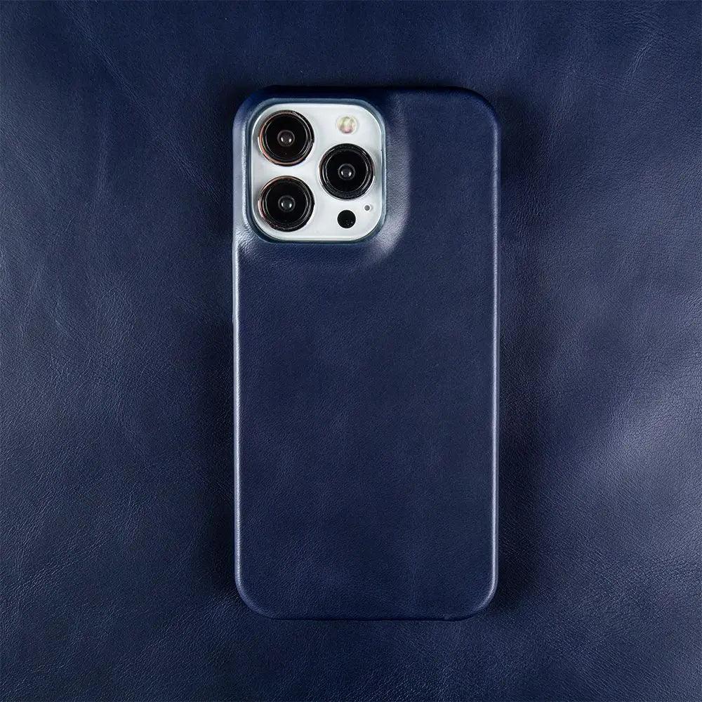 Capa iPhone Couro Azul