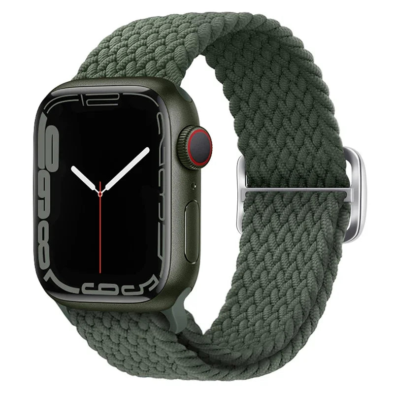 Pulseira para Apple Watch Trança Elástica Verde