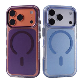 Capas para iPhone Color laranja e azul claro lado a lado