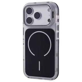 Capa para iPhone Protect Stand preta, vista da traseira