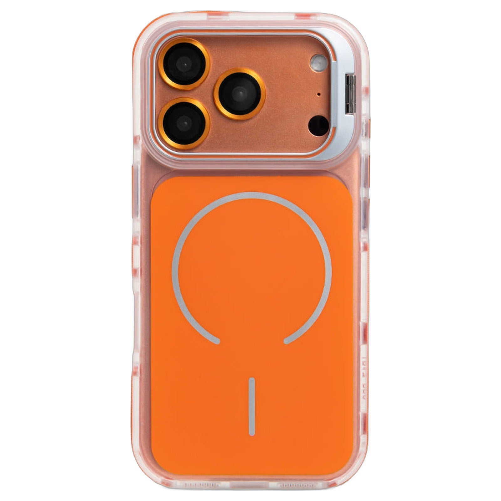 Capa para iPhone Protect Stand laranja, vista da traseira