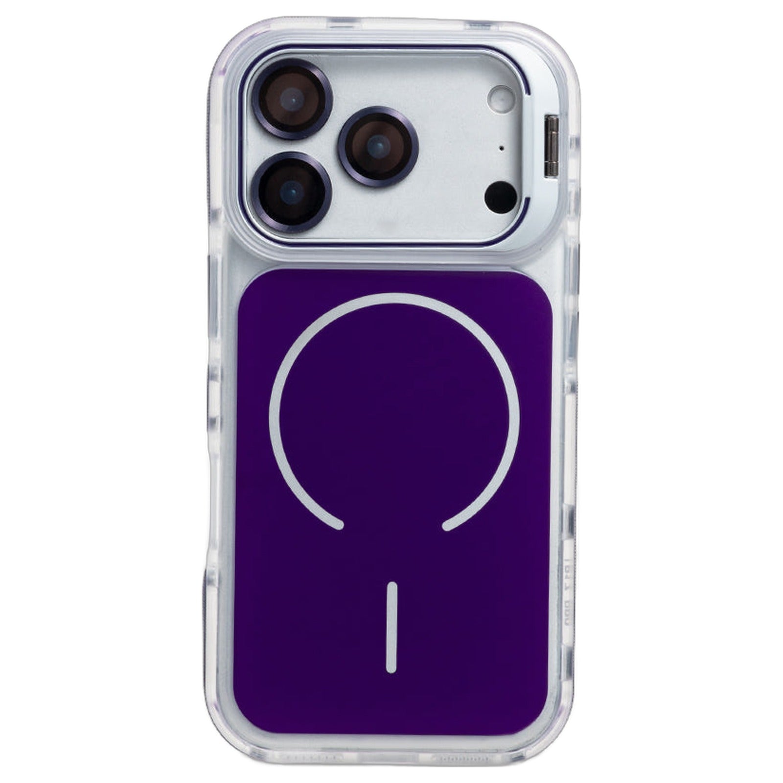 Capa para iPhone Protect Stand roxa, vista da traseira