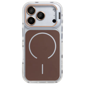 Capa para iPhone Protect Stand marrom, vista da traseira