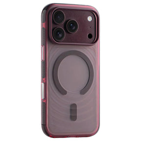 Capa para iPhone Matte Wavy bordô, vista da traseira