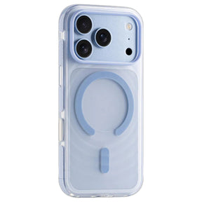 Capa para iPhone Matte Wavy branca, vista da traseira