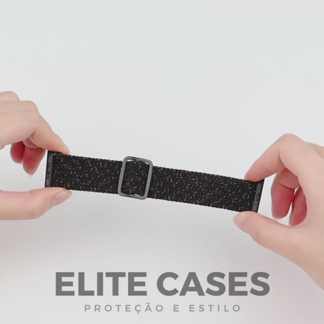 Pulseira para Apple Watch Trança Elástica Cinza Espacial